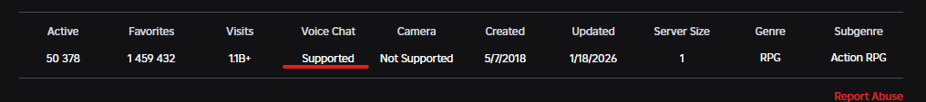 Roblox Voice Chat Supported Game Mode