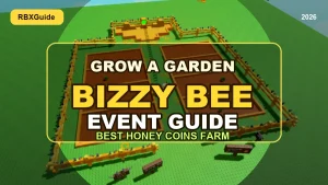 Roblox Grow a Garden Bizzy Bee Event guide banner
